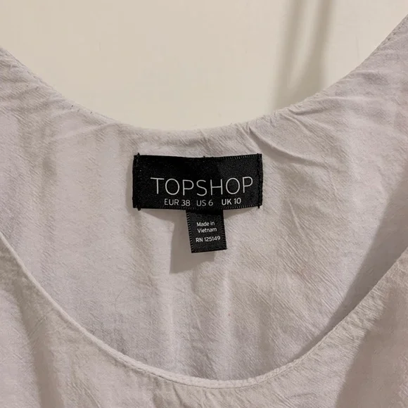 Pale Blue Topshop Flowy Tank Top - Picture 4 of 4